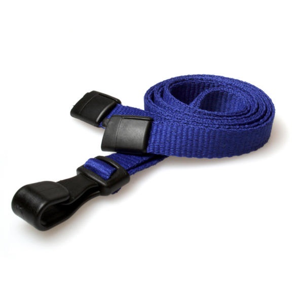 Picture of Blue lanyard / Keyhanger 10 mm with plastic J clip - 100% polyester. 60270548