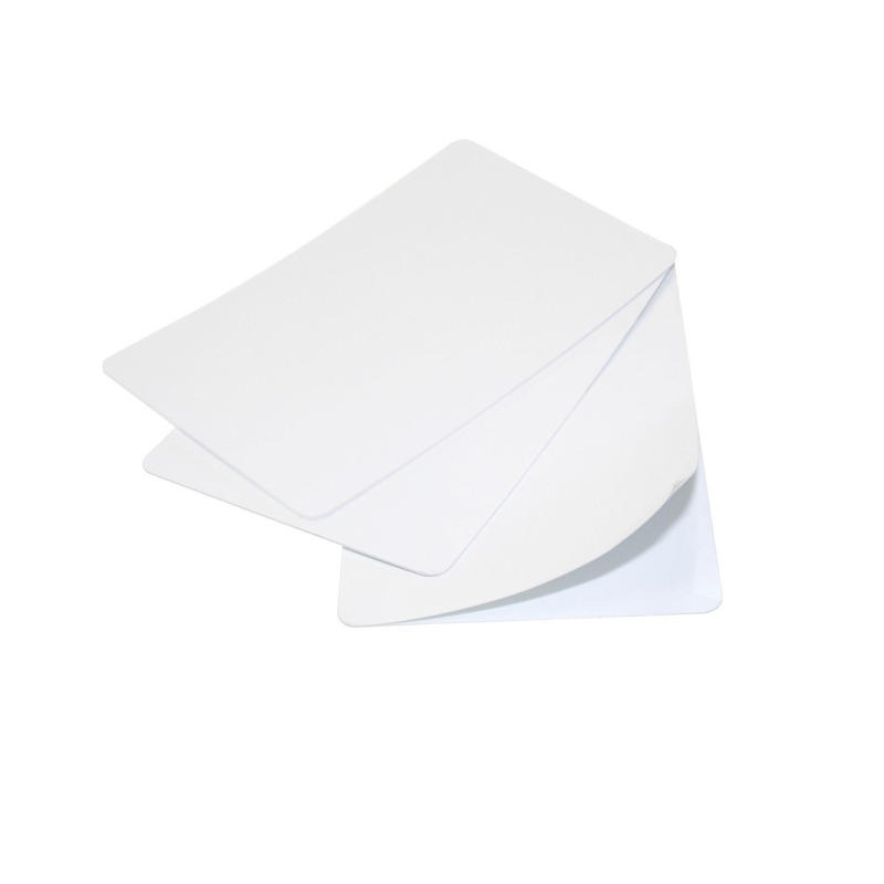 Billede af Blank hvidt selvklæbende plastikkort - CR80. 70102146