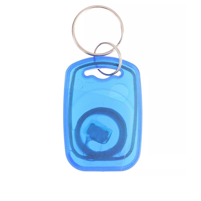 Picture of Blue RFID rewriteable Key fob 125 KHZ EM ID and magic writeable IC 13.56 Mhz. Keyfob tag. 70102981